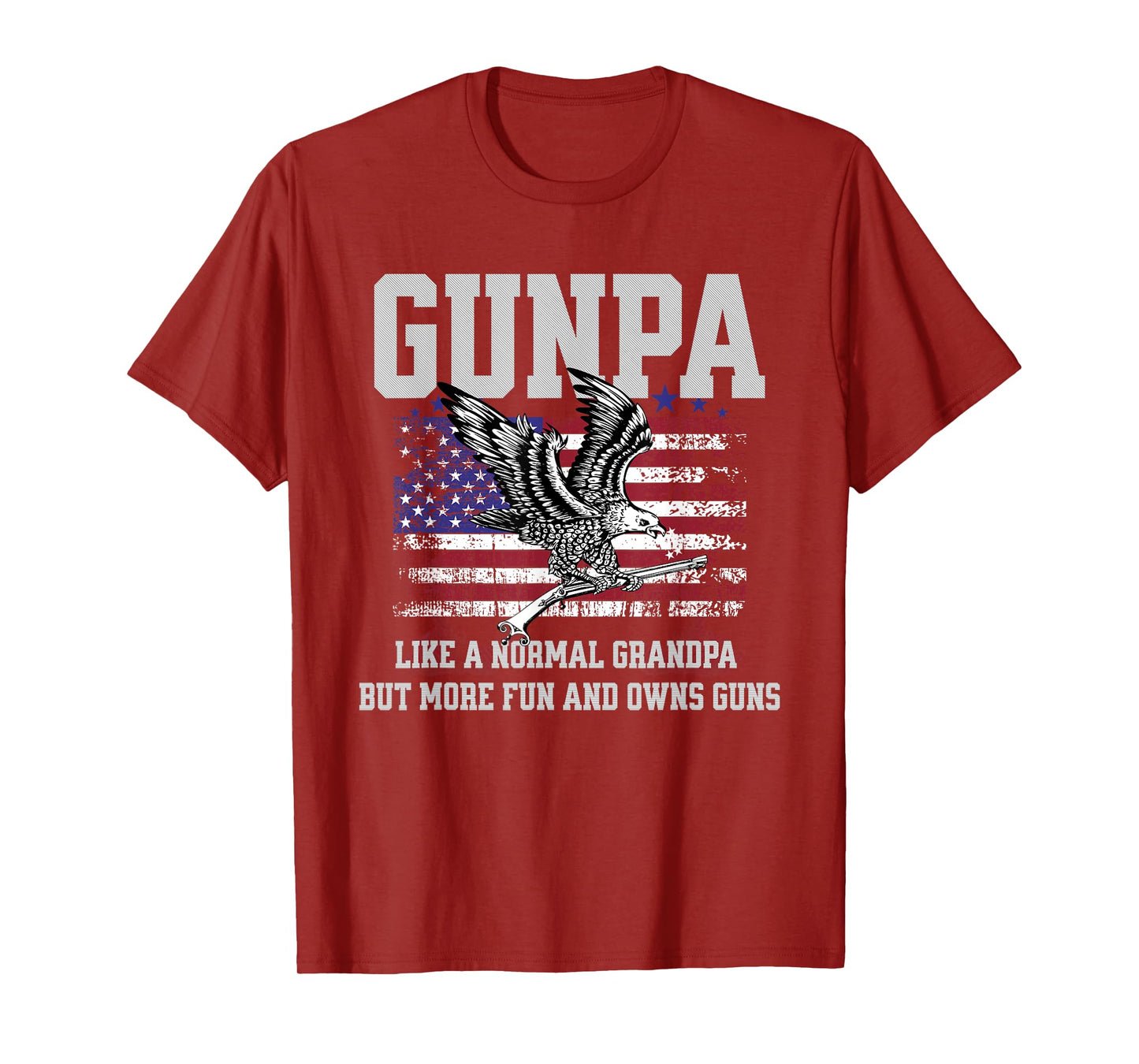 Cool Gunpa Like Normal Grandpa But Own Guns Design T-Shirt