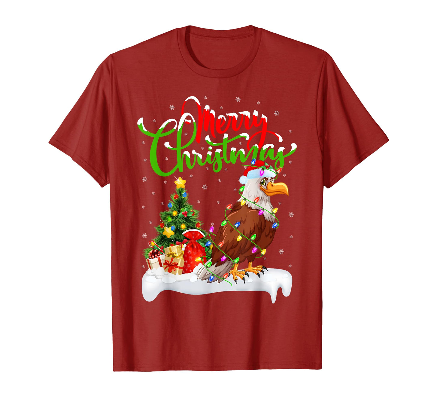 Bald Eagle Bird Lover Xmas Lighting Bald Eagle Christmas T-Shirt