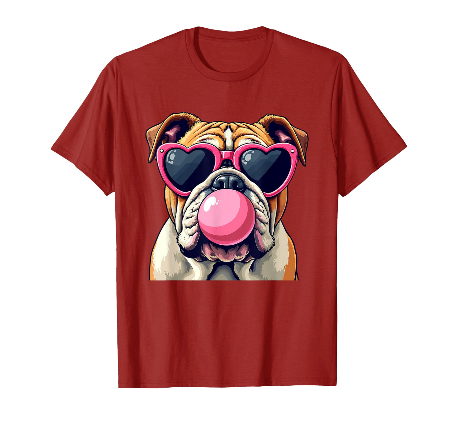 Bulldogs Preppy Mascot Bulldogs Blowing Bubble Girly Mama T-Shirt