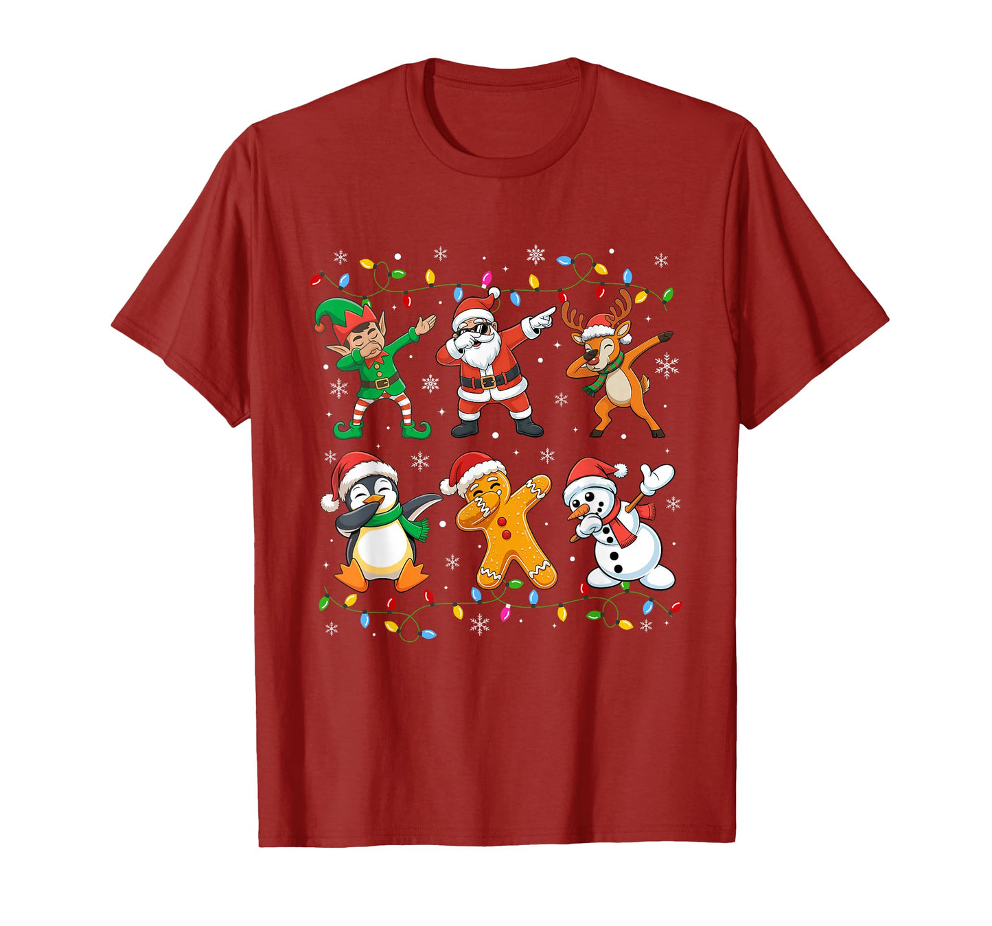 Dabbing Santa Elf Friends Christmas Boys Girls Men Xmas T-Shirt
