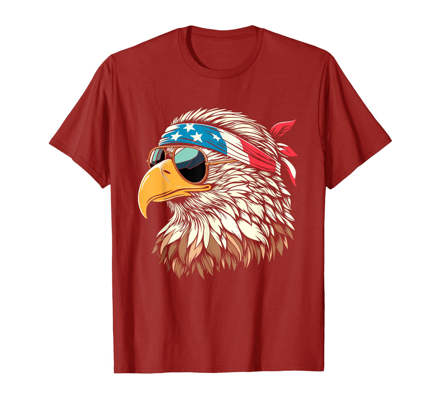 Bald Eagle 4th of July USA American Flag Patriotic Men Women T-Shirt