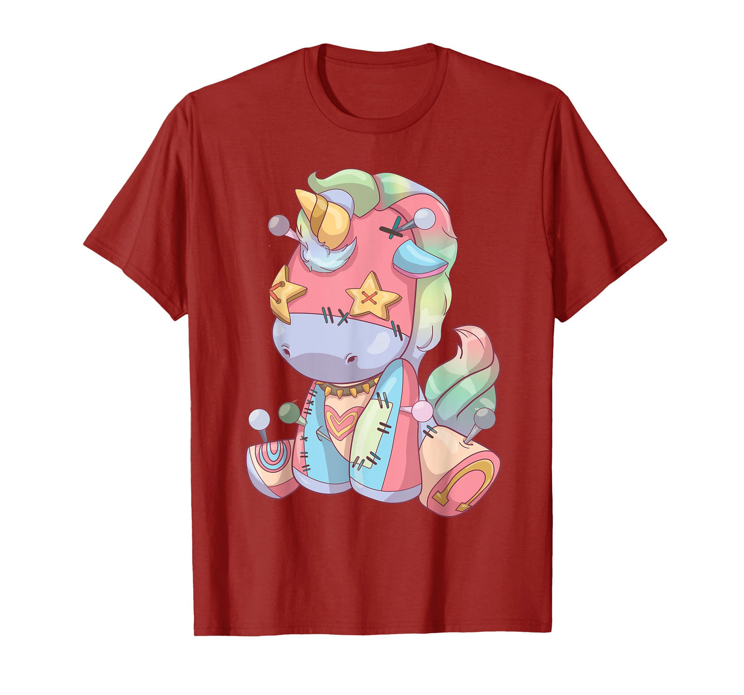 Pastel Goth Anime Kawaii Unicorn, Creepy Cute Voodoo Doll T-Shirt