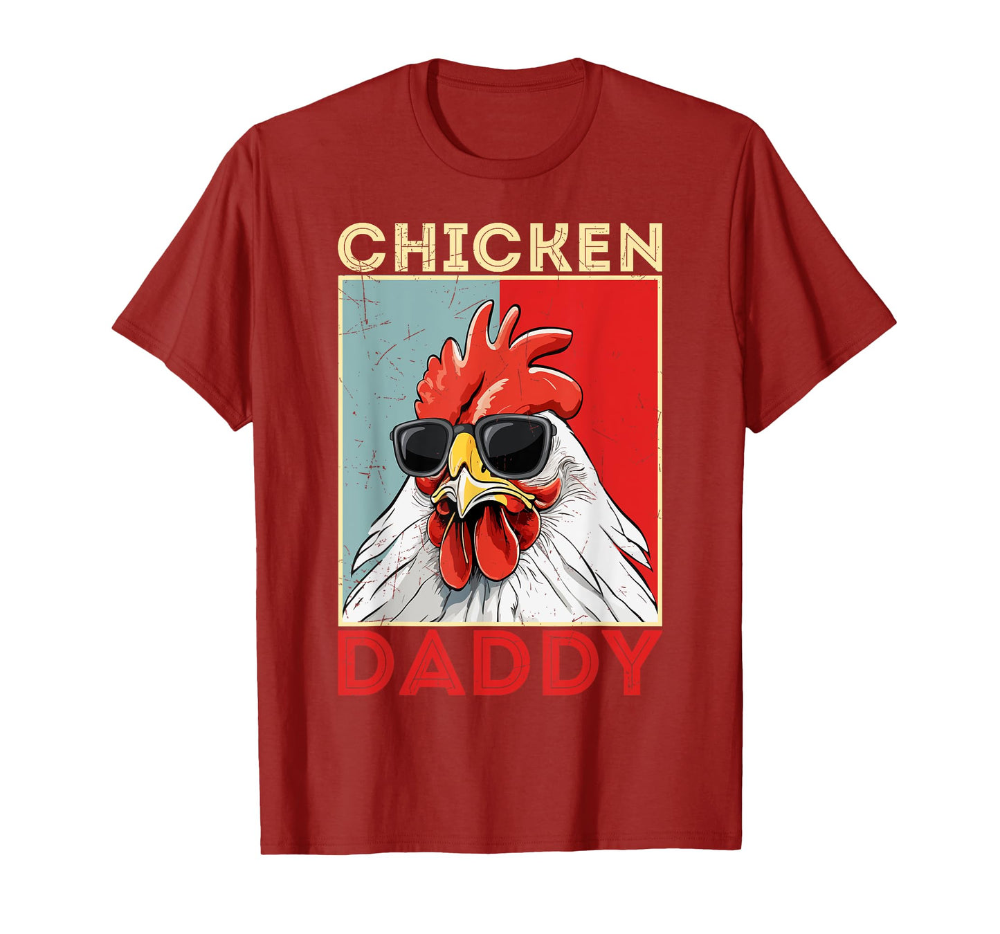 Chicken Daddy Rooster Farmer Funny Father's Day For Men Dad T-Shirt