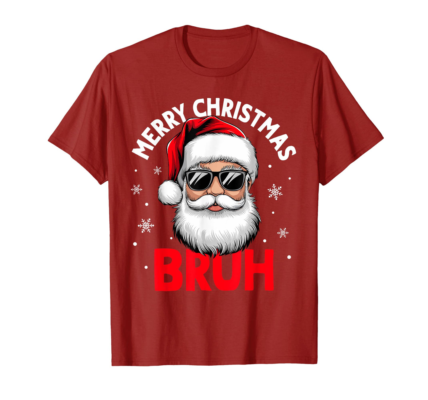 Merry Christmas Bruh Funny Santa Claus Retro Men Women Kids T-Shirt