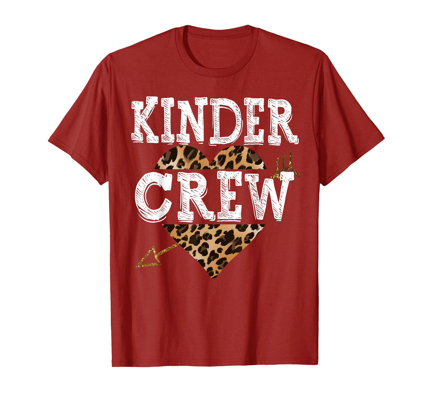 Leopard Kinder Crew Kindergarten Teacher 1st Day of School Men Women Girls Kids T-Shirt