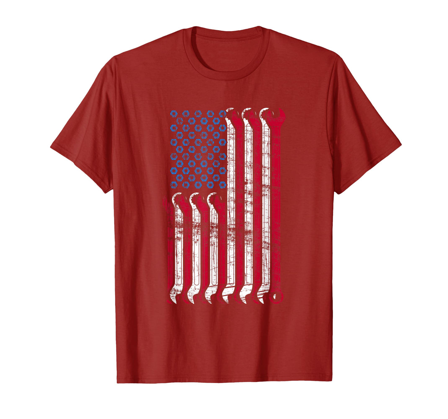 American Flag Mechanic Combination Wrenches T-Shirt Gift T-Shirt for Women Girls Kids Men