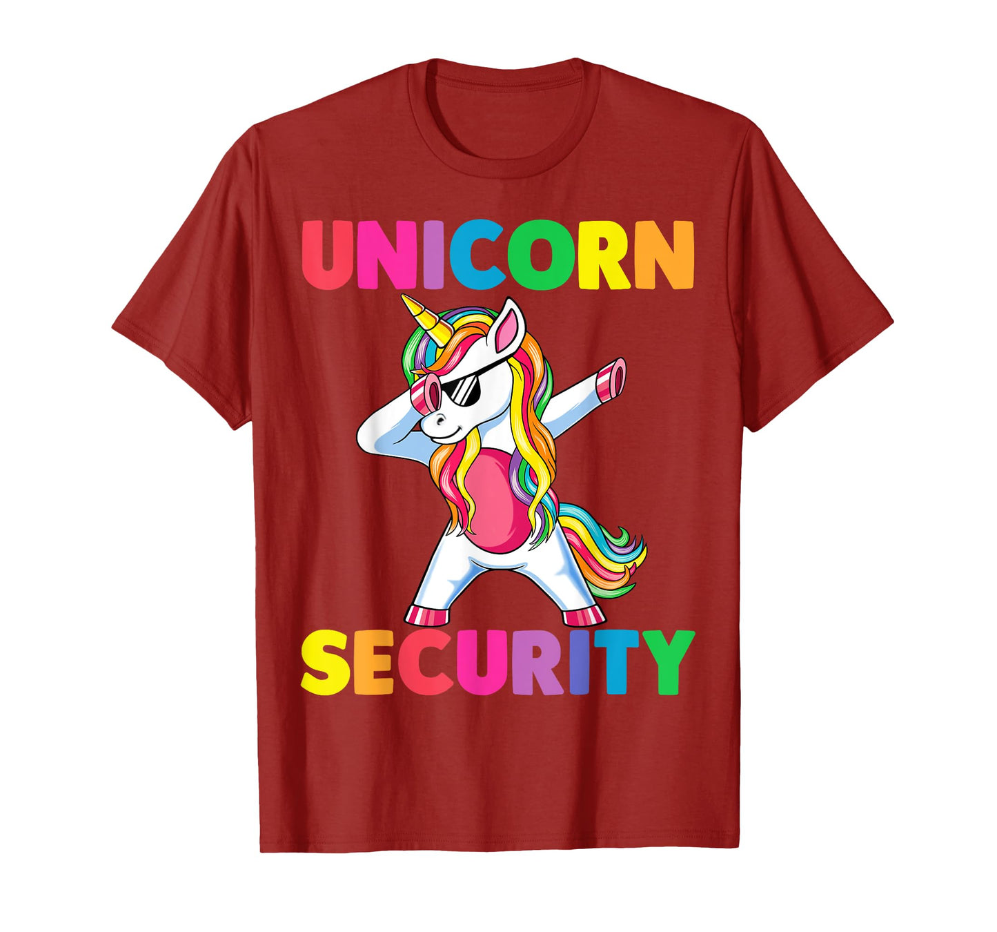 Halloween Dad Mom Daughter Adult Costume Unicorn Security T-Shirt