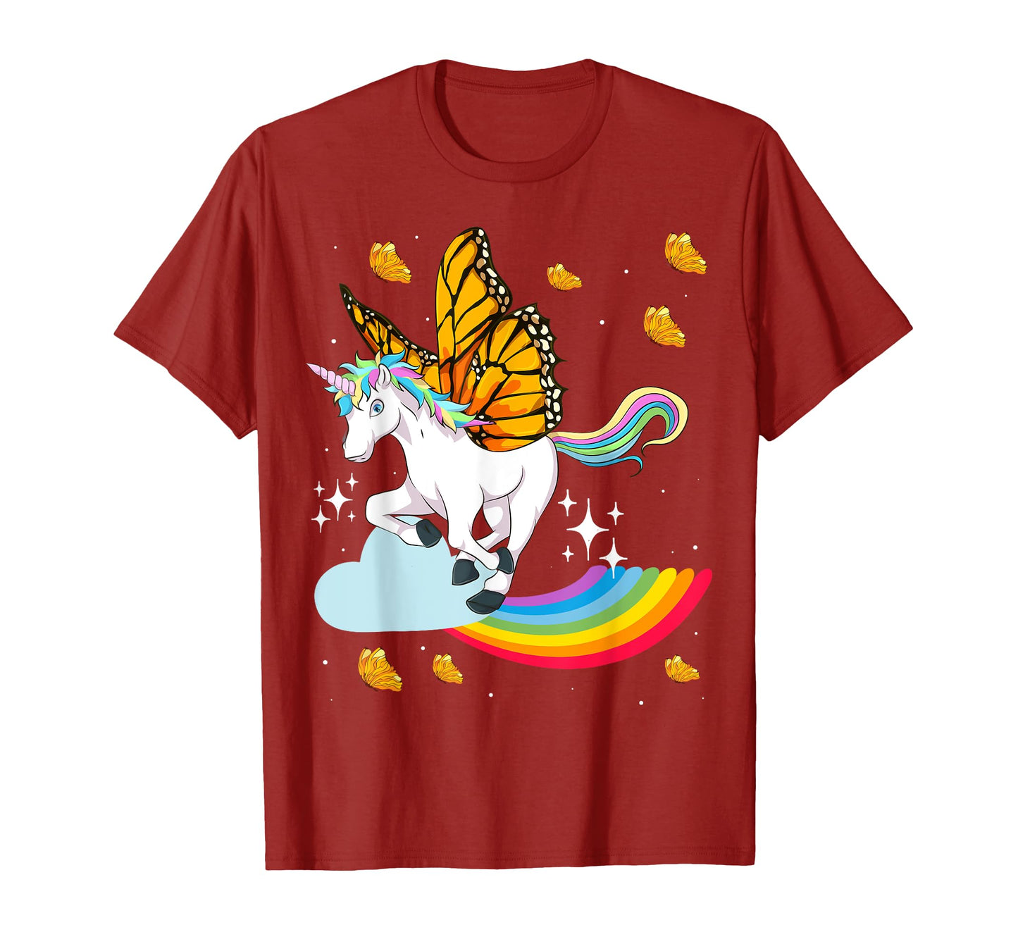 Fantasy Butterfly Animal Rainbow Magical Creature Unicorn T-Shirt