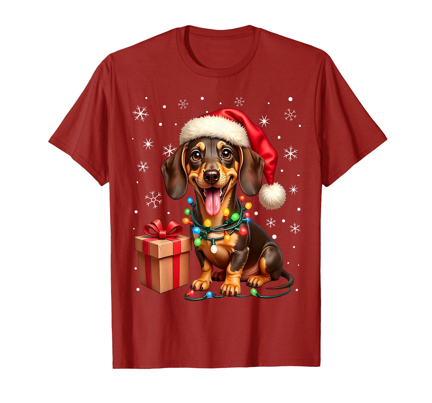 Dachshund Santa Claus Wiener Dog Costume Dachshund Xmas T-Shirt
