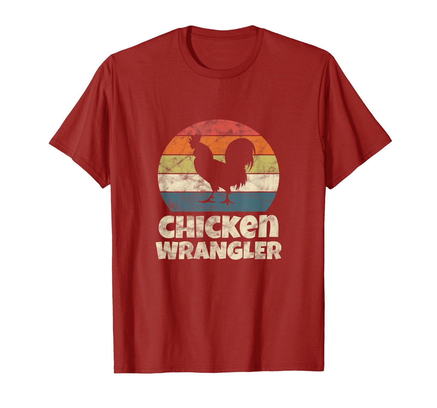 Chicken Wrangler Farmer Rooster Farming Vintage T-Shirt