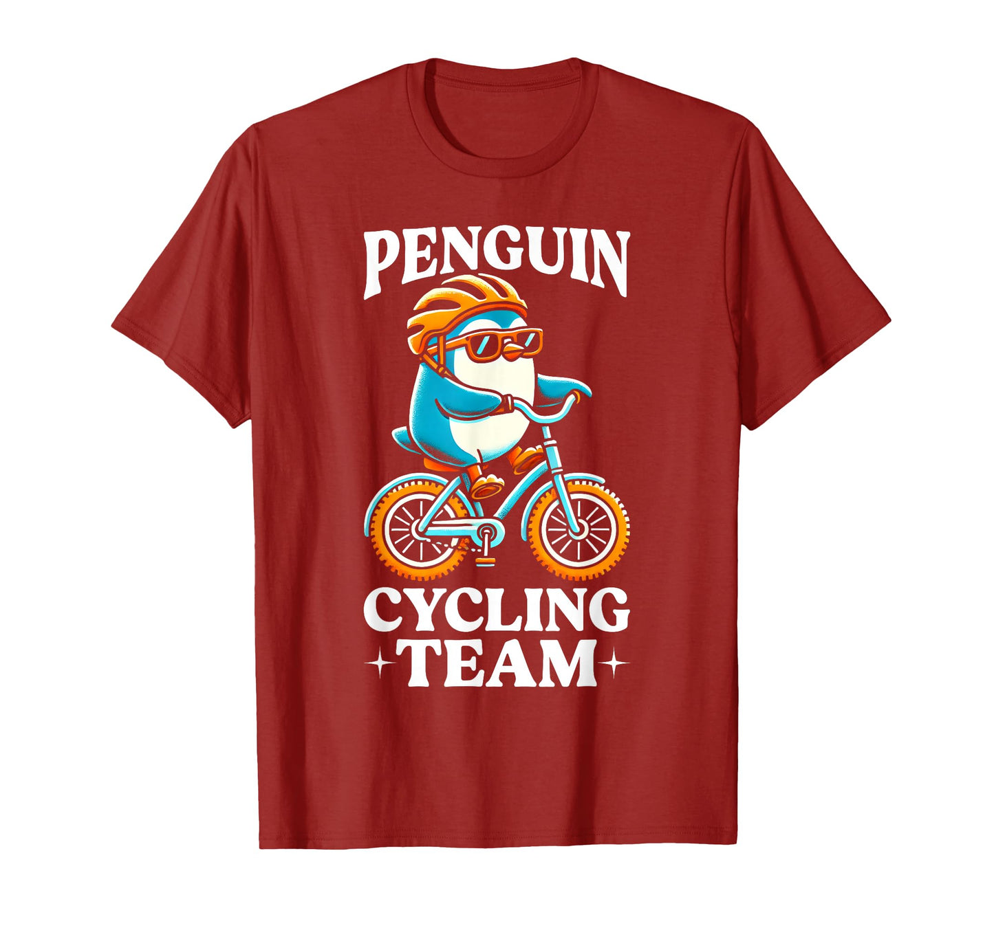 Penguin Cycling Team Riding Bicycle T-Shirt