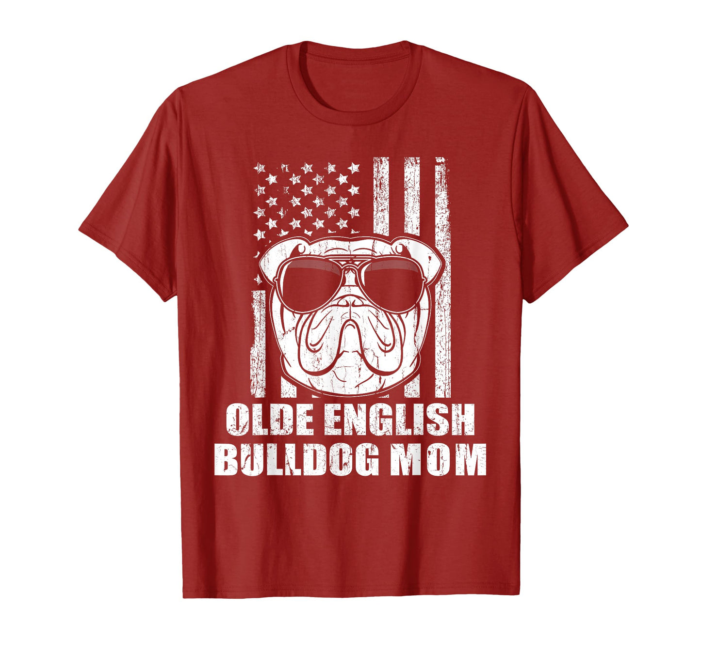 Olde English Bulldog Mom Cool Vintage Retro Proud American T-Shirt for Men Women Girls Kids