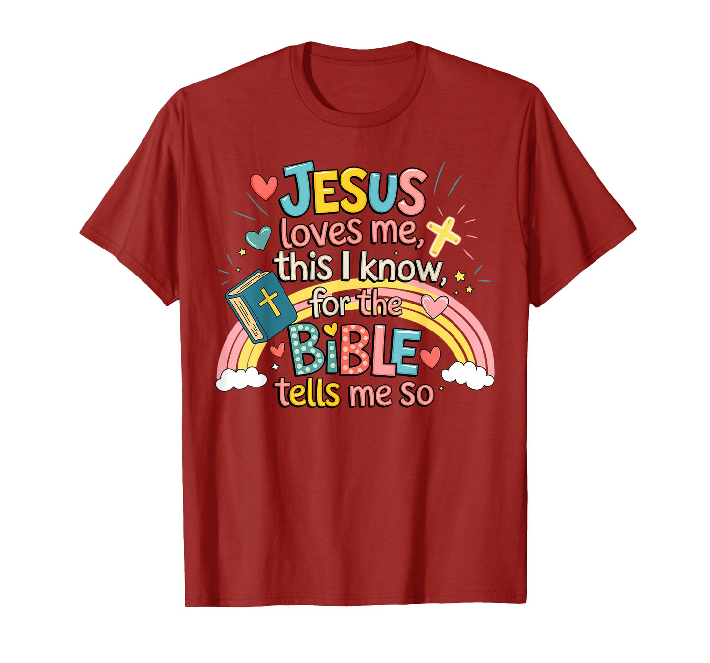 Jesus Loves Me This I Know Boys Kids Toddler Jesus Christian T-Shirt