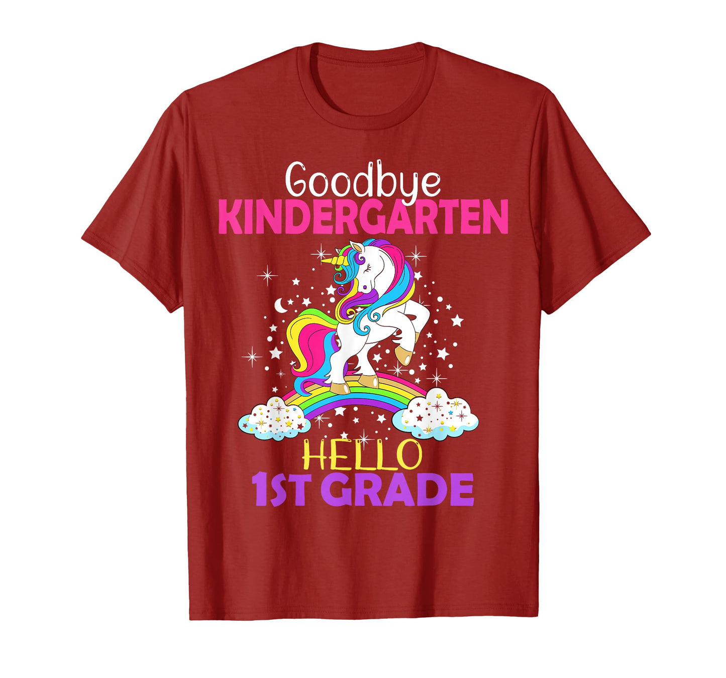 Goodbye Kindergarten Hello 1st grade Unicorn Girls 2023 Grad T-Shirt