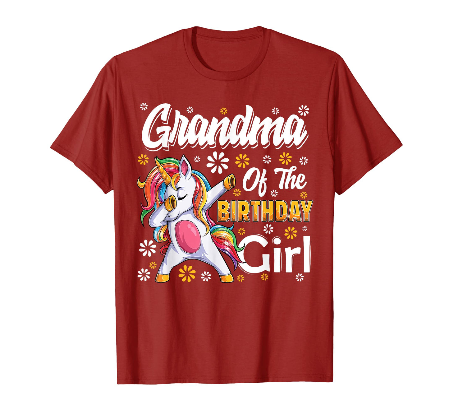 awesome dabbing unicorn birthday Grandma Family Matching T-Shirt