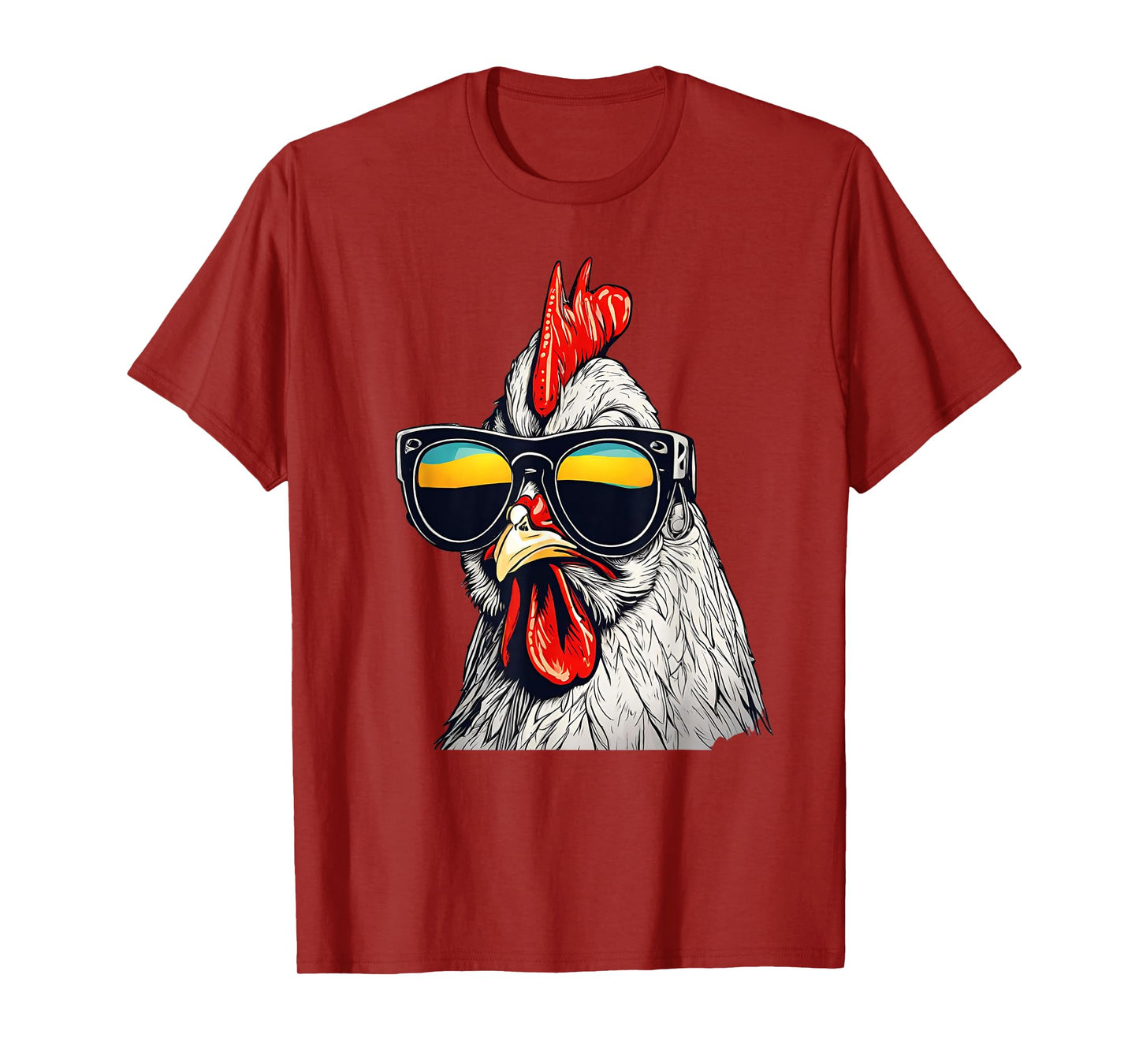 Cool Rooster Wearing Sunglasses Retro Vintage Chicken Tee T-Shirt