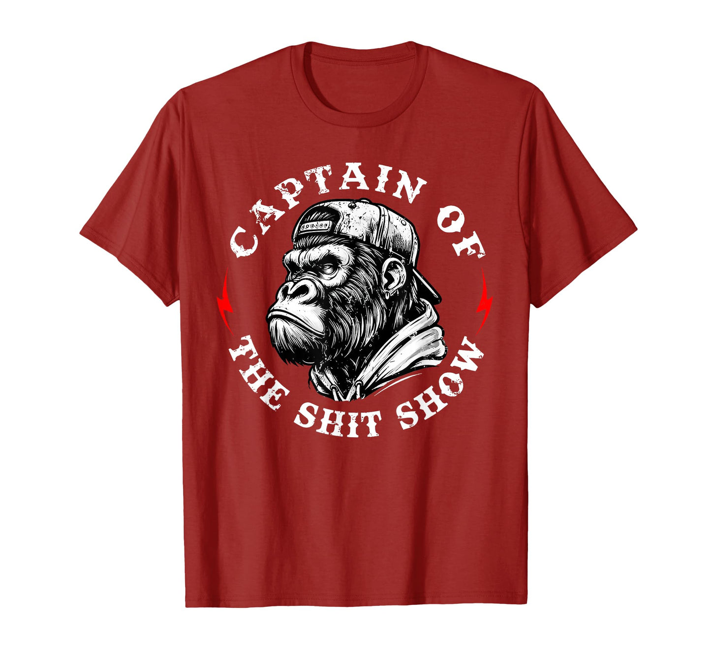 Captain of The Chaos Show Monkey Funny Animal T-Shirt