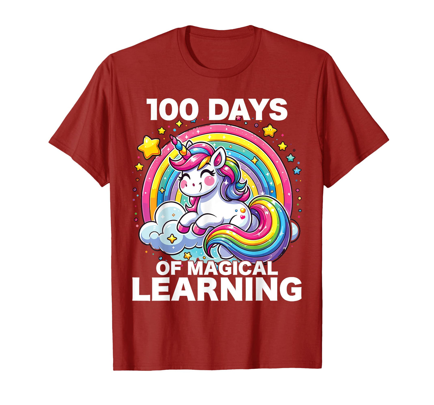 100 Days of School Unicorn Girls Teacher 100th Day of School T-Shirt