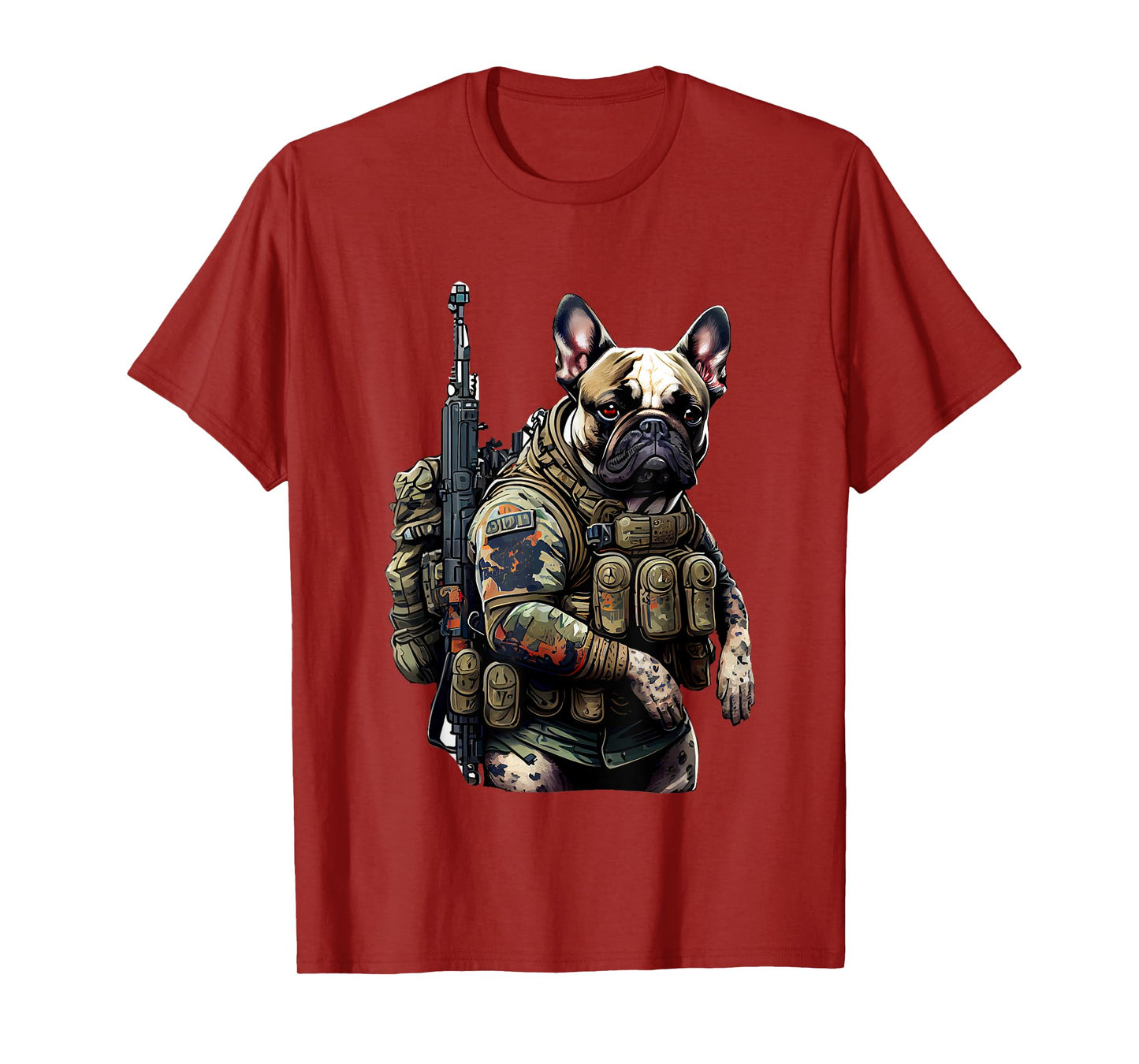 French Bulldog Tactical Military Warrior T-Shirt