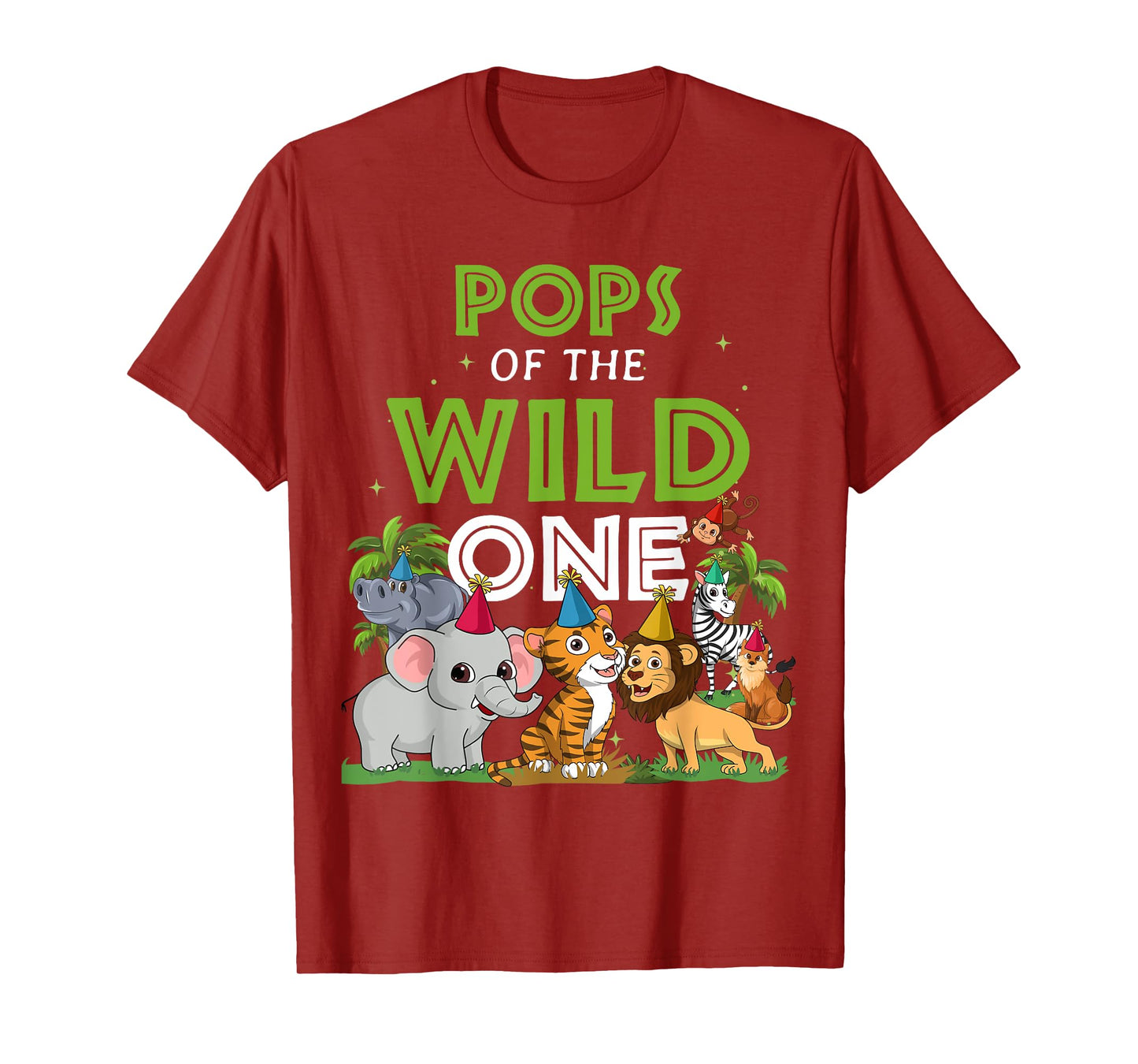Pops of the Wild One Zoo Birthday Safari Jungle Animal T-Shirt