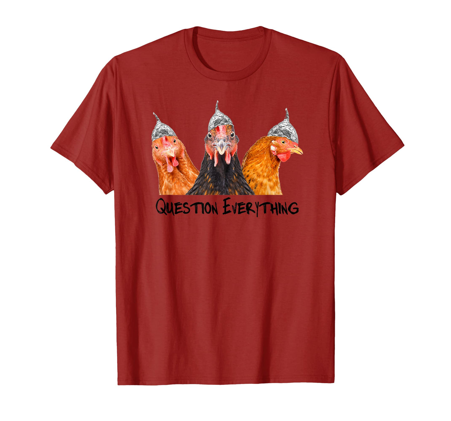 Tin Foil Hat Social Club Chicken Funny Conspiracy Theorist T-Shirt