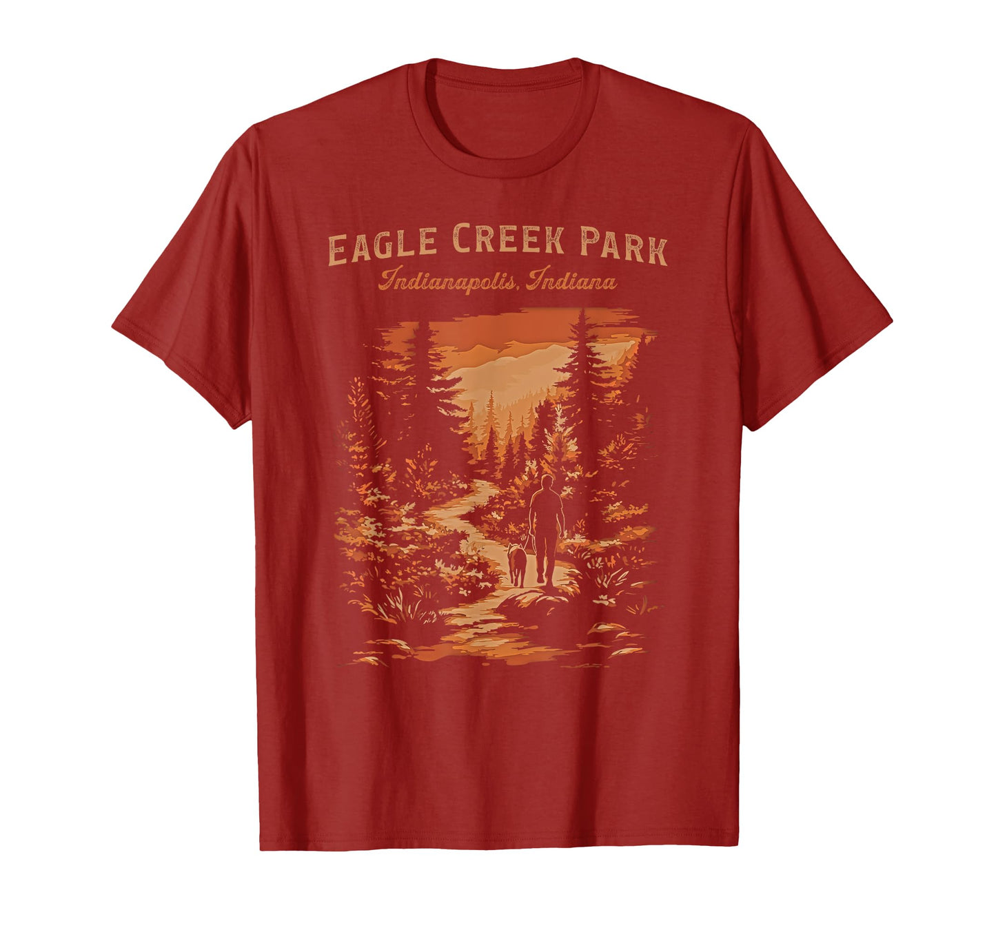 Eagle Creek Park Indianapolis Indiana Vintage Hiking Trail T-Shirt