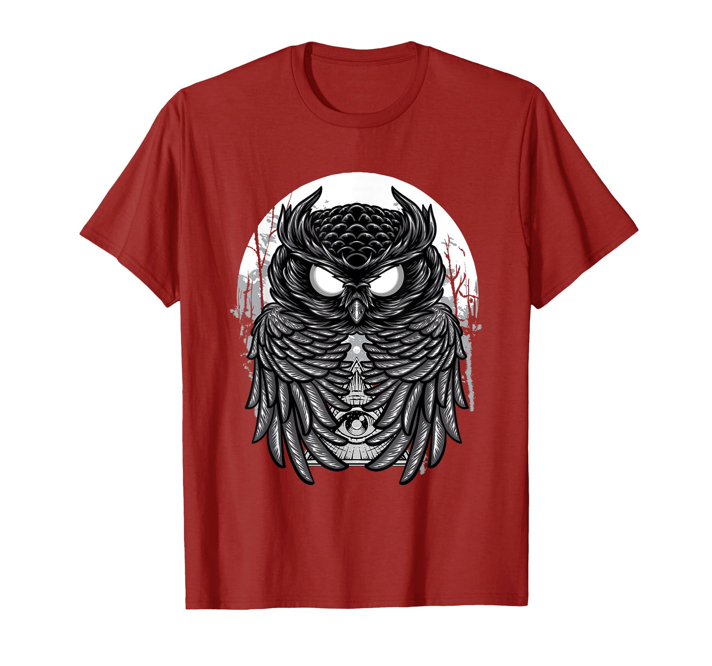 Spooky Midnight Owl - Goth Birds Animal Lover Ornithology T-Shirt
