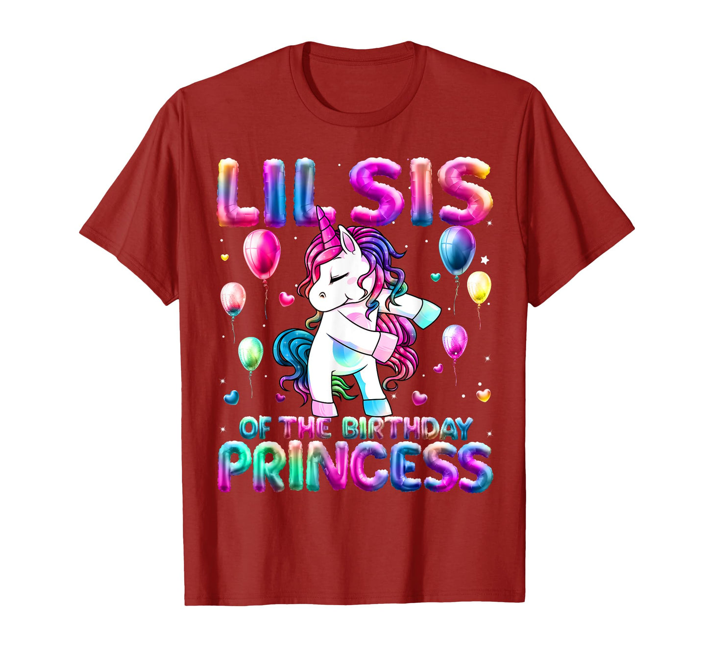 Sister of the Birthday Princess Girl Flossing Unicorn Sister T-Shirt