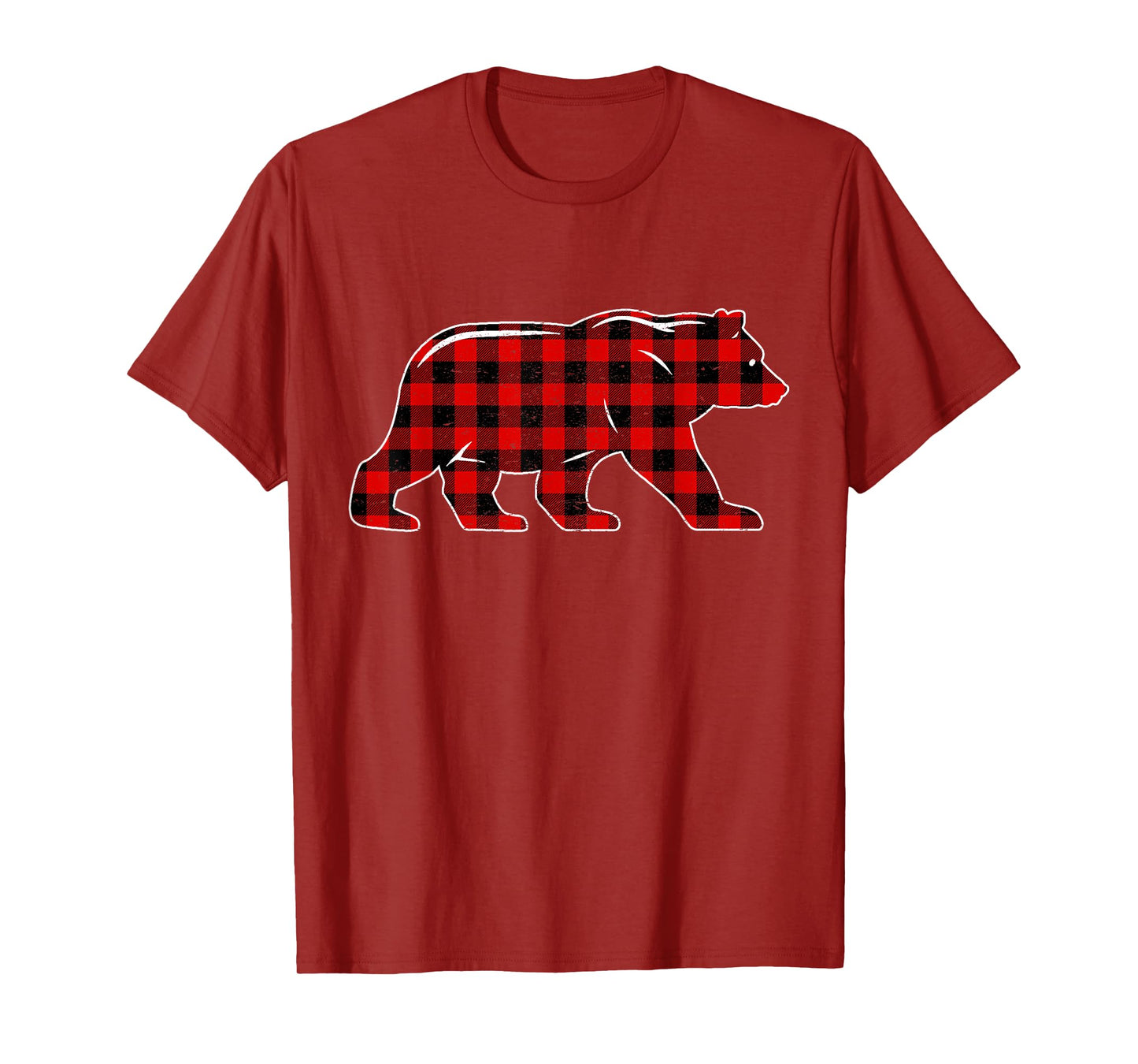 Red Buffalo Plaid Christmas Bear Pajama Sweater Women Men T-Shirt