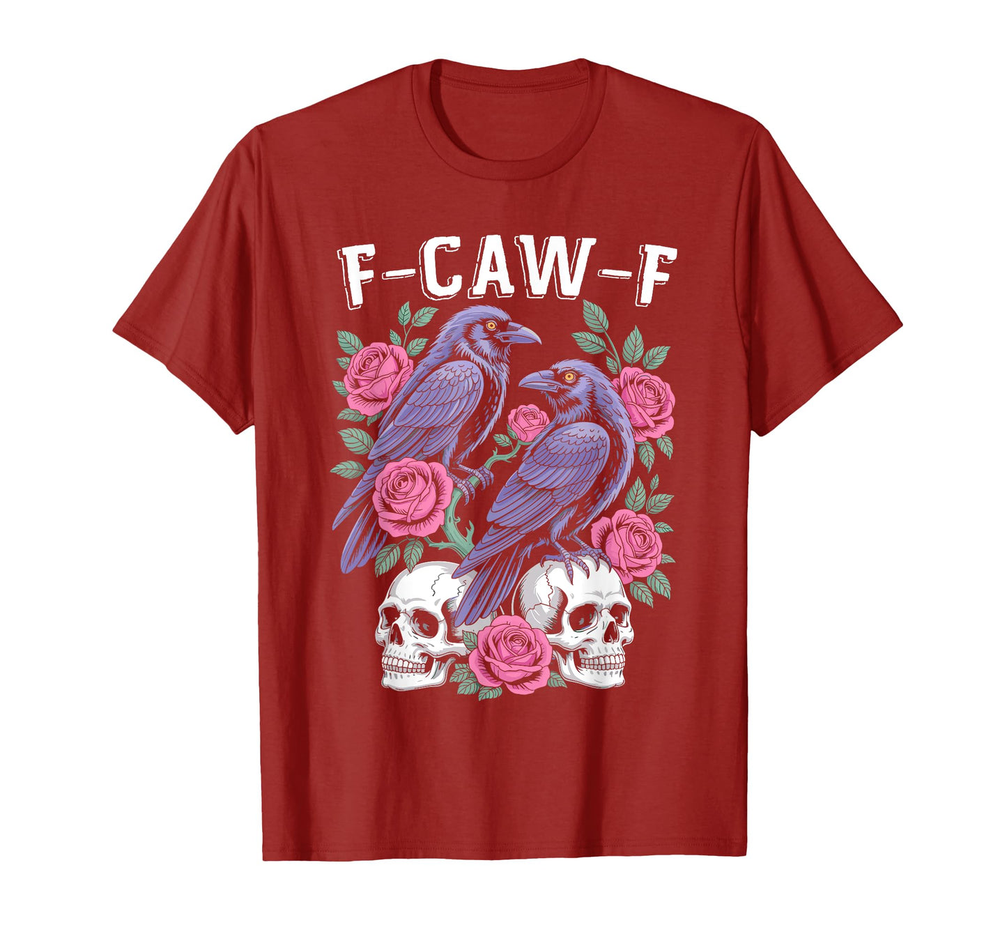 Black Crow, F-Caw-F Funny Black Bird moon Gothic Adult Humor T-Shirt