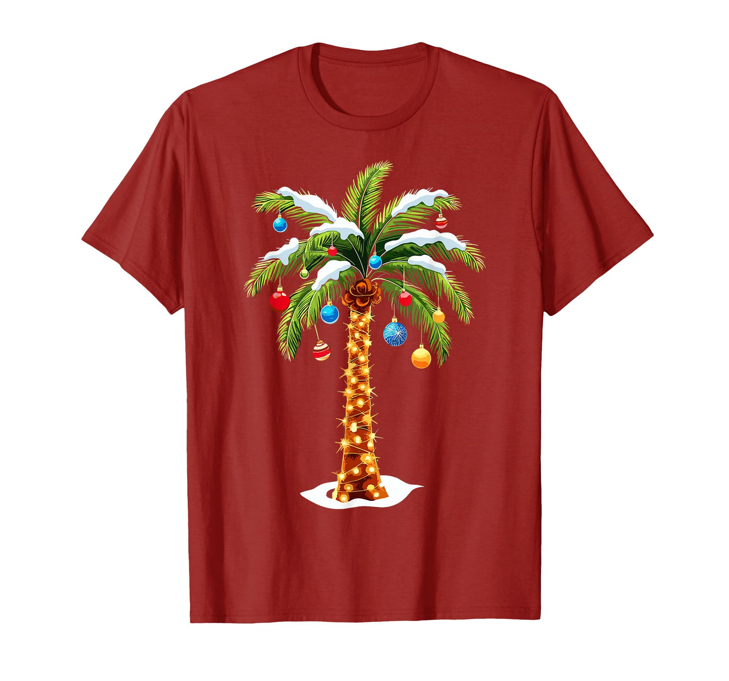 Christmas Palm Tree Hawaiian Tropical Xmas T-Shirt