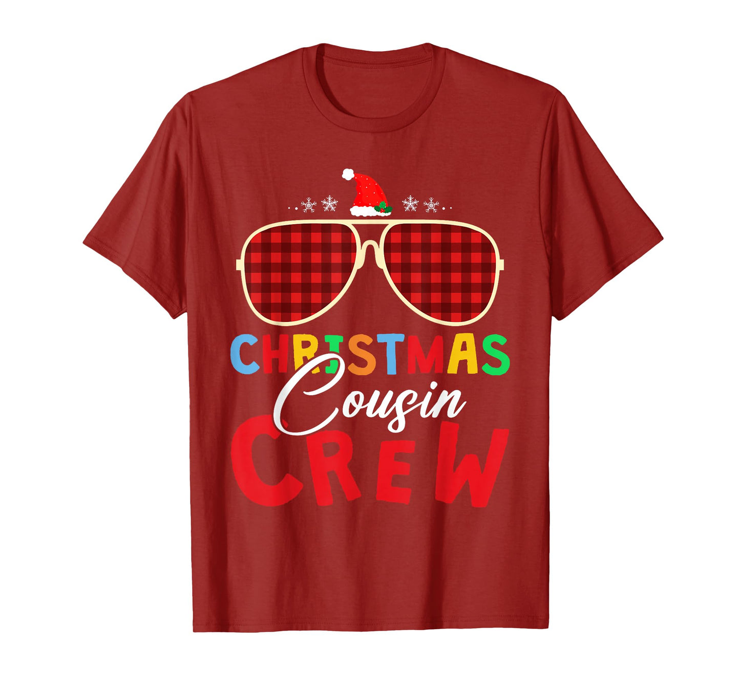 Christmas 2025 Cousin Crew Xmas Lights Funny Matching Pajama T-Shirt