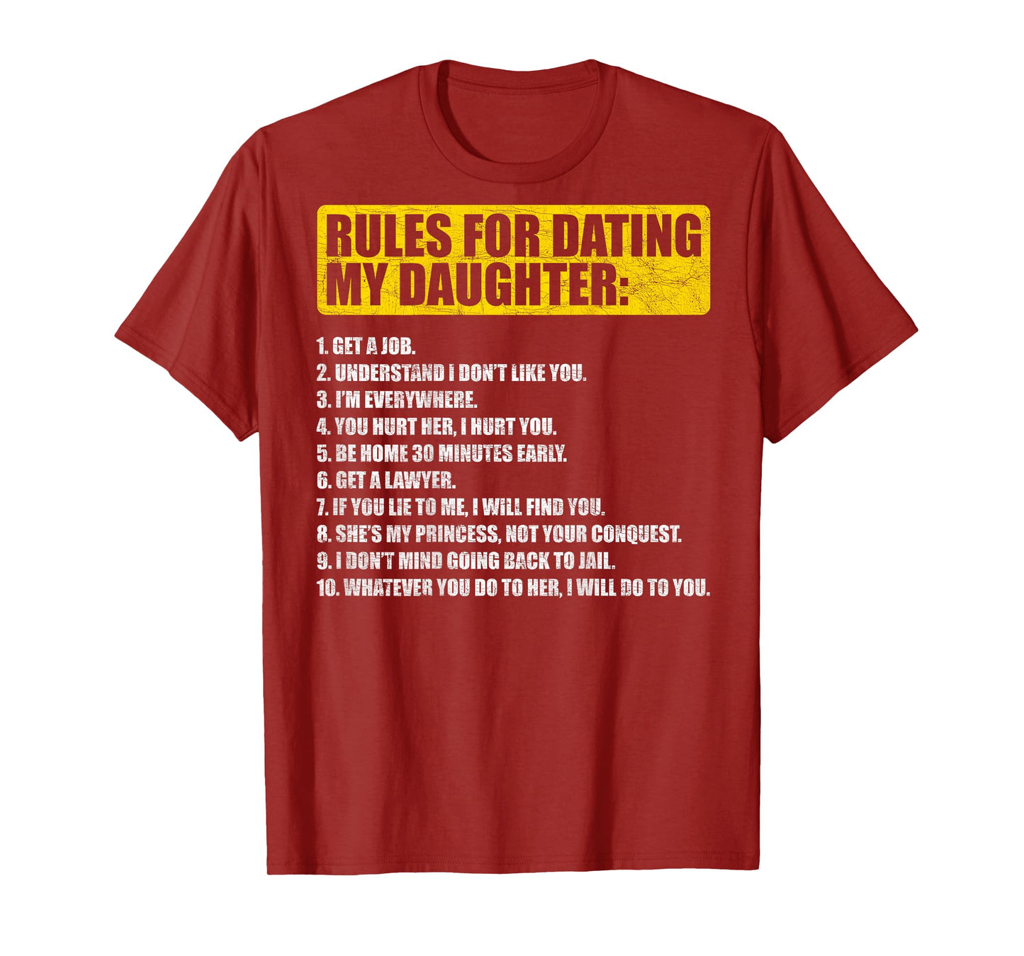 Rules for Dating My Daughter Funny Dad Daughter T-Shirt