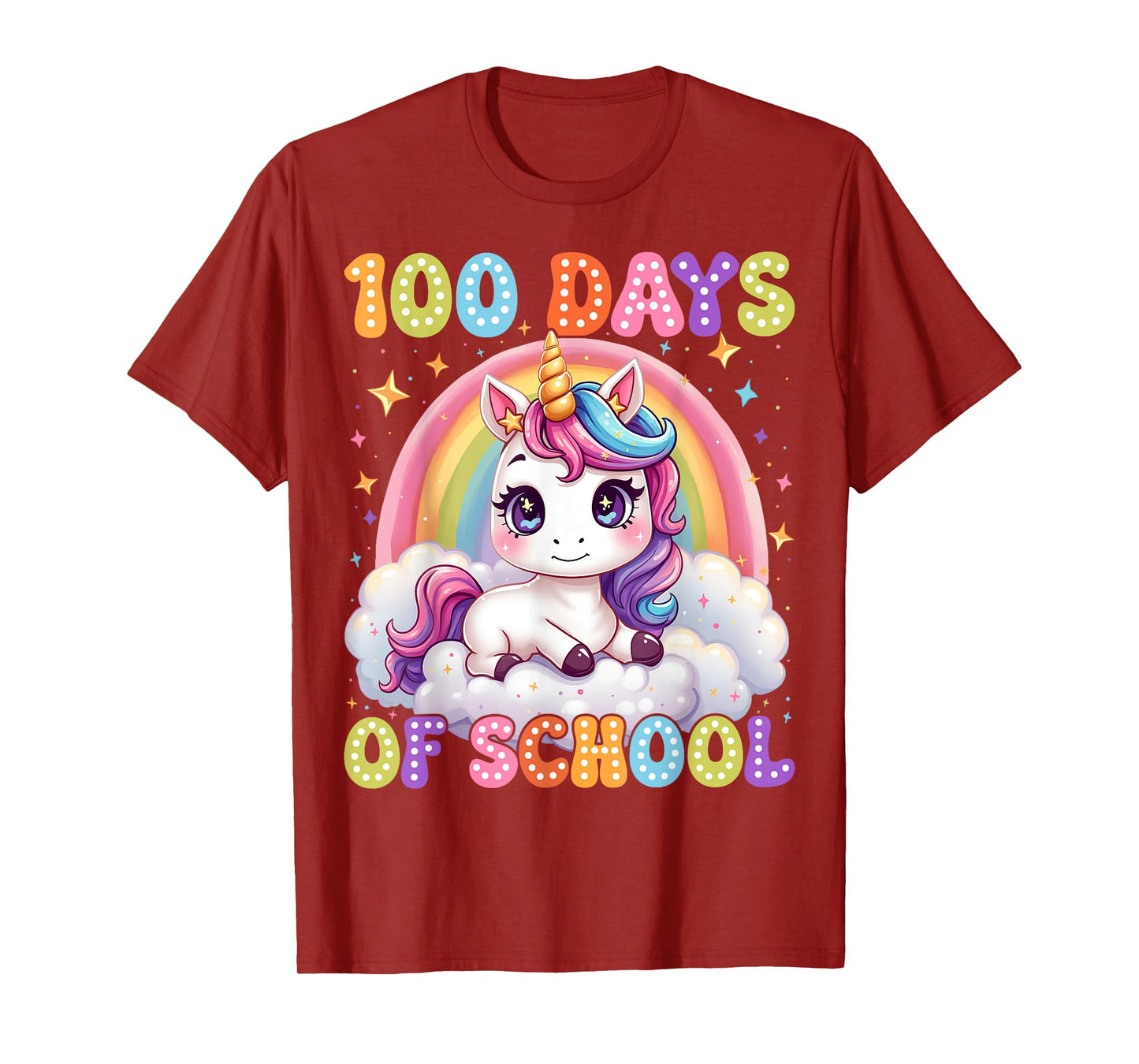 100 Days Of School Unicorn 100th Day Of School Teacher Kids T-Shirt