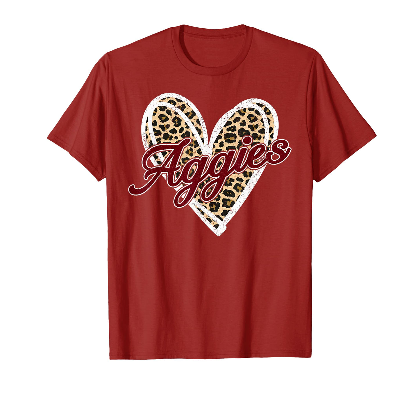 Retro Personalized Aggies-Heart Men Women Kid T-Shirt