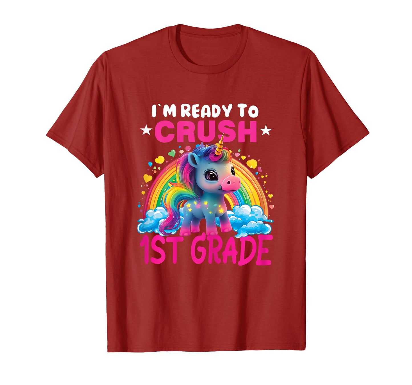 Crush 1st Grade Dabbing Unicorn Back to School Girls Gift T-Shirt