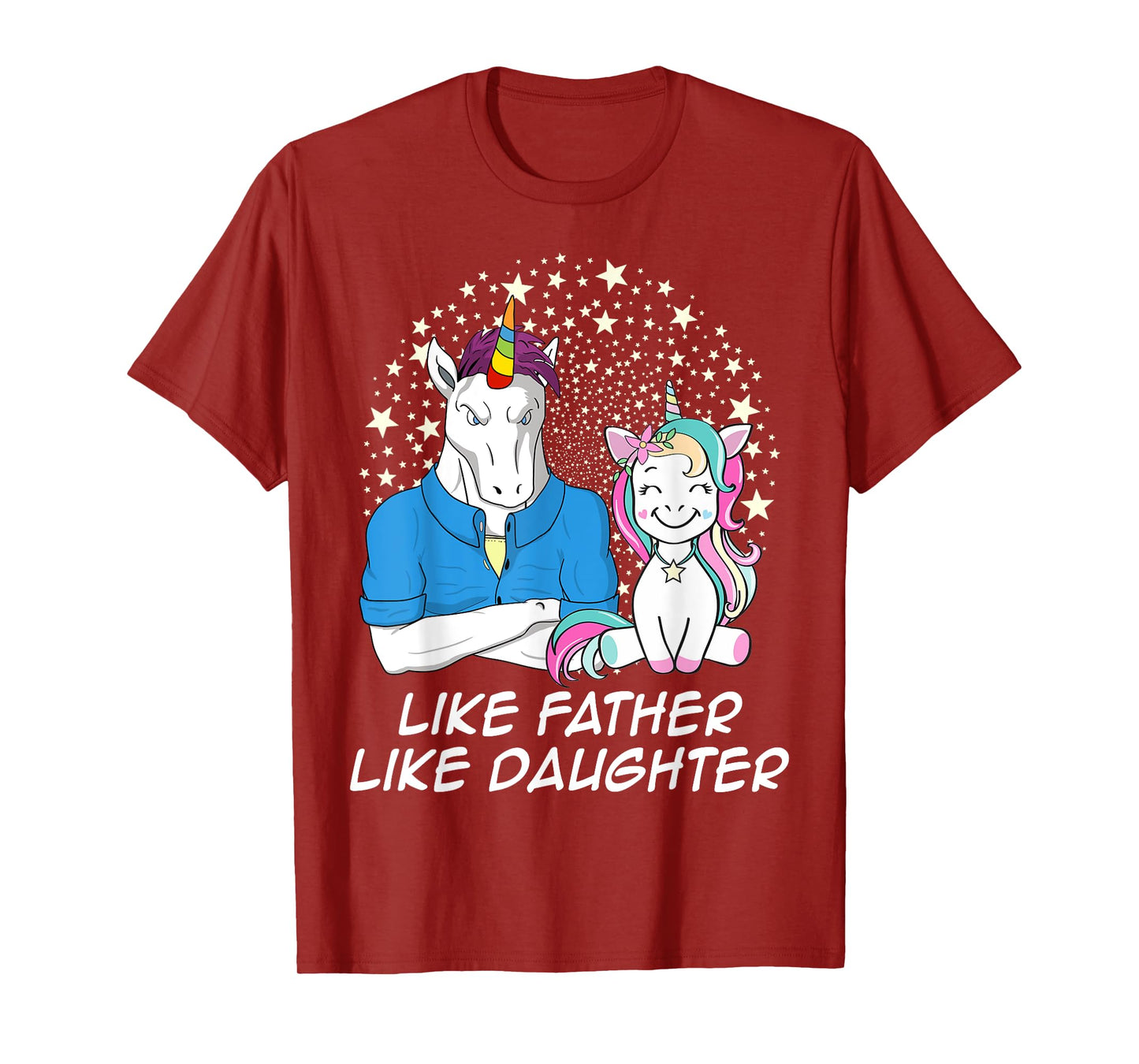 Like Father Like Daughter Unicorn Matching For Dad Kid T-Shirt