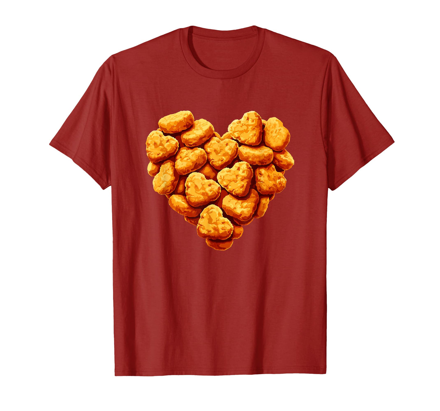Chicken Nuggets Are My Valentine Heart Funny Valentines Day T-Shirt