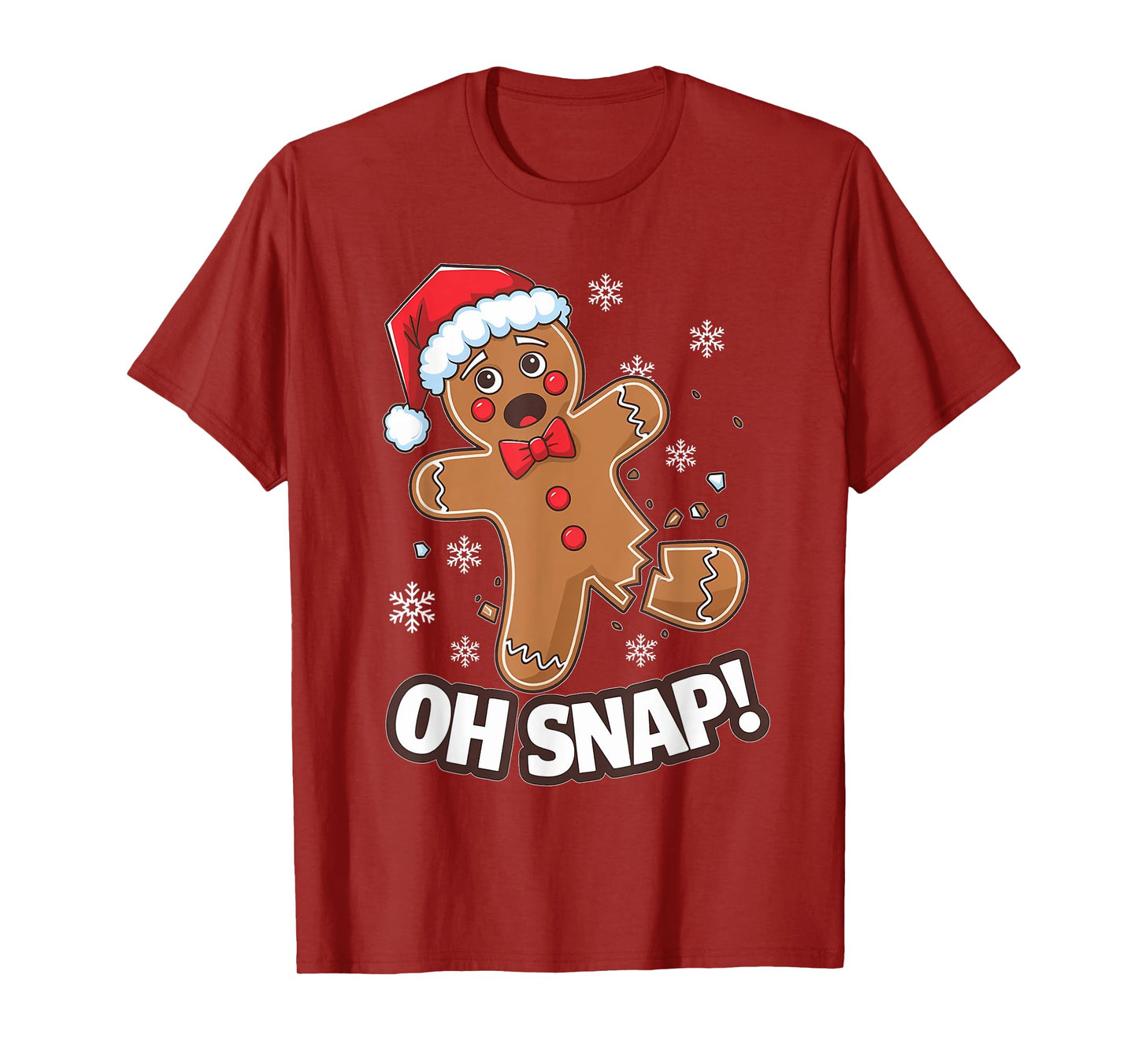 Funny Christmas Gingerbread Man Oh Snap Outfit Pajama T-Shirt