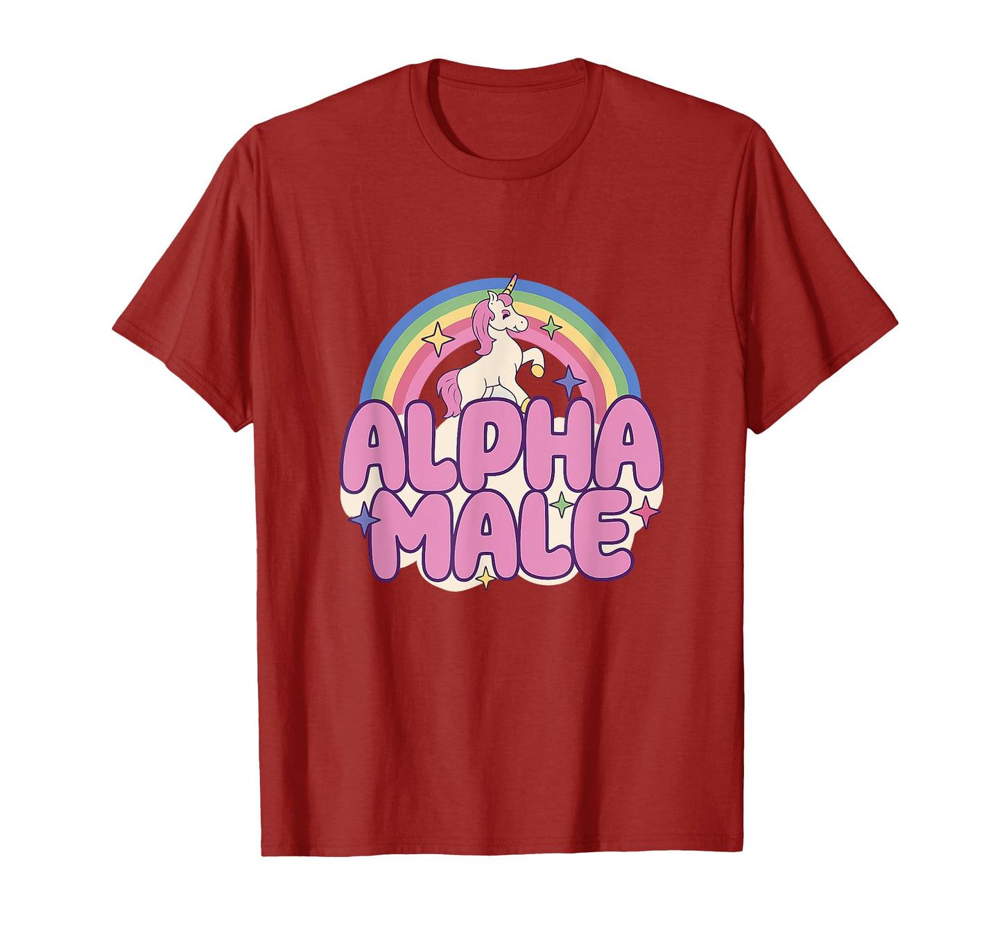 Alpha Male Unicorn, Pride, Funny, Rainbow T-Shirt
