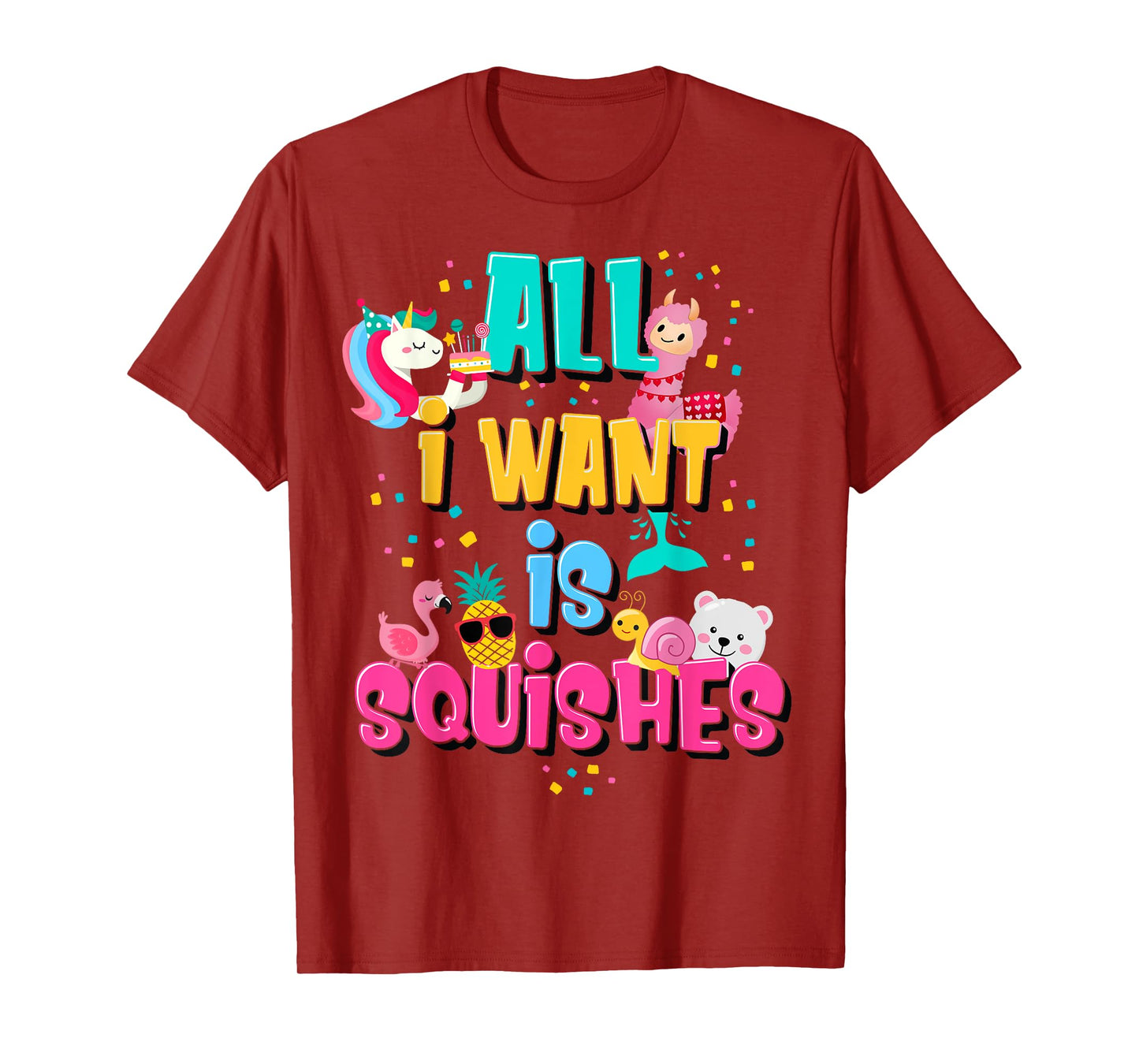 Girls Who Love A Squishy Colorful All I Want is Squishies T-Shirt
