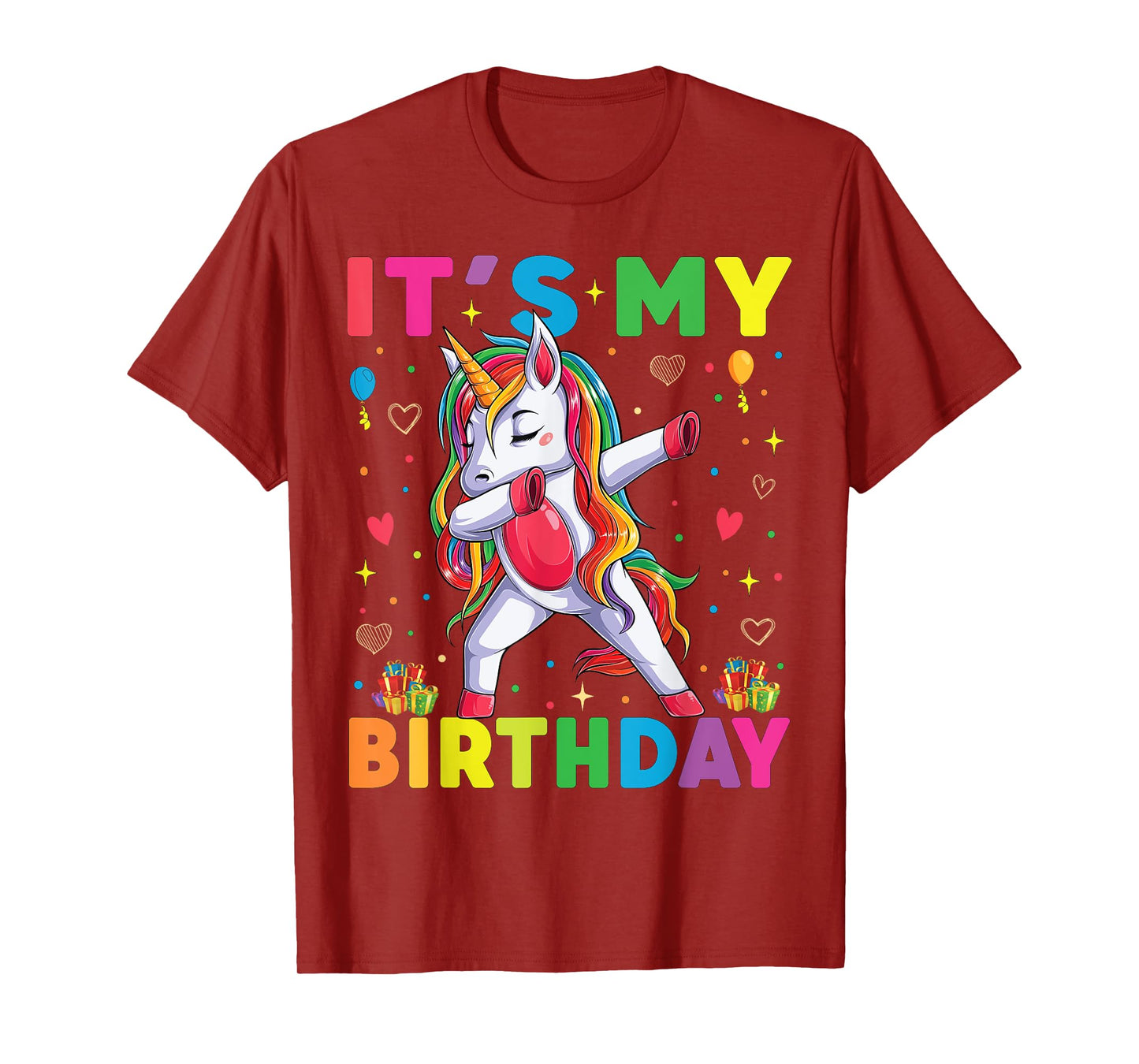 It's My Birthday for Girls Unicorn Dabbing T-Shirt