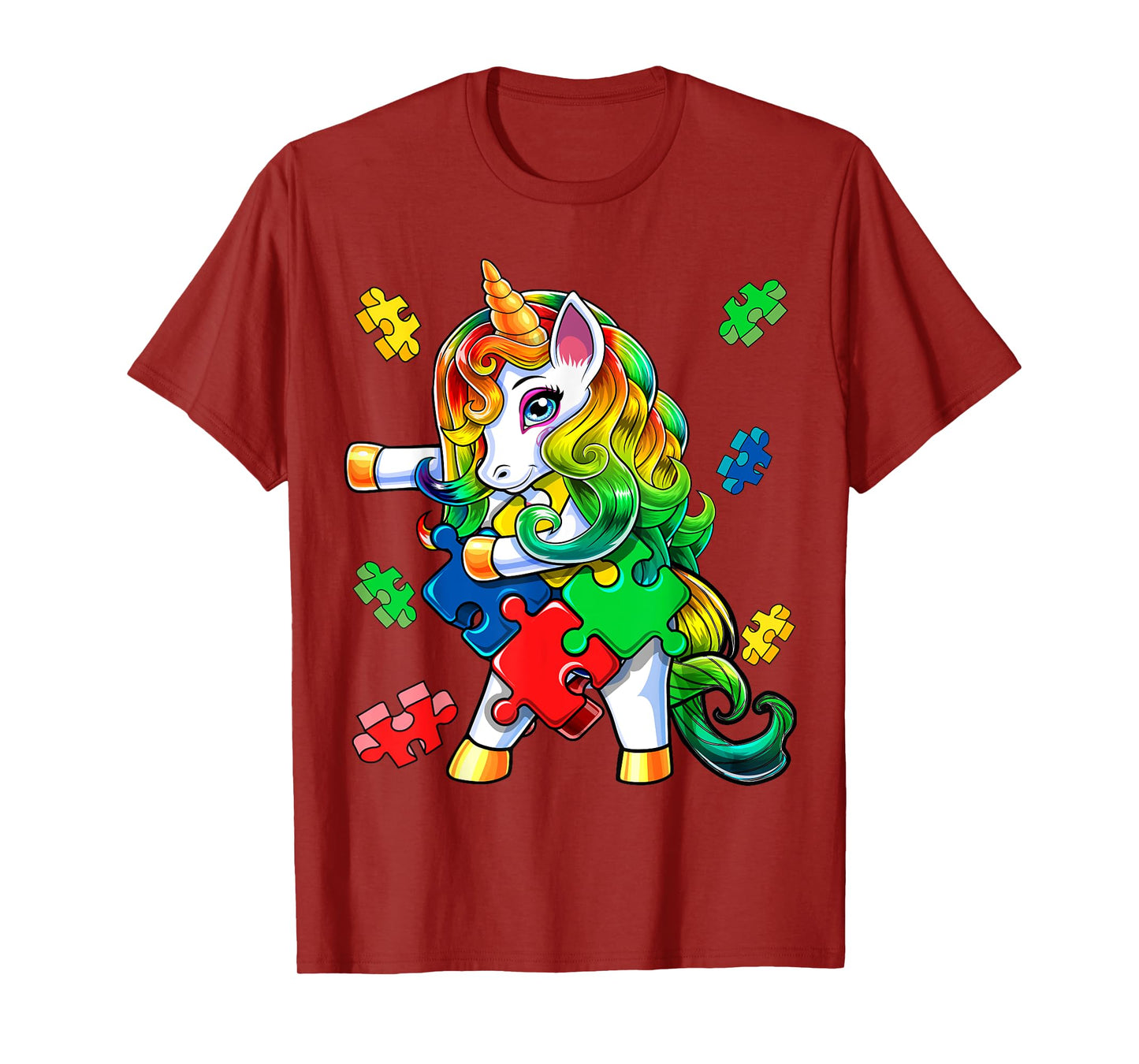 Autism Awareness Flossing Unicorn Puzzle Piece Gift for Kids T-Shirt