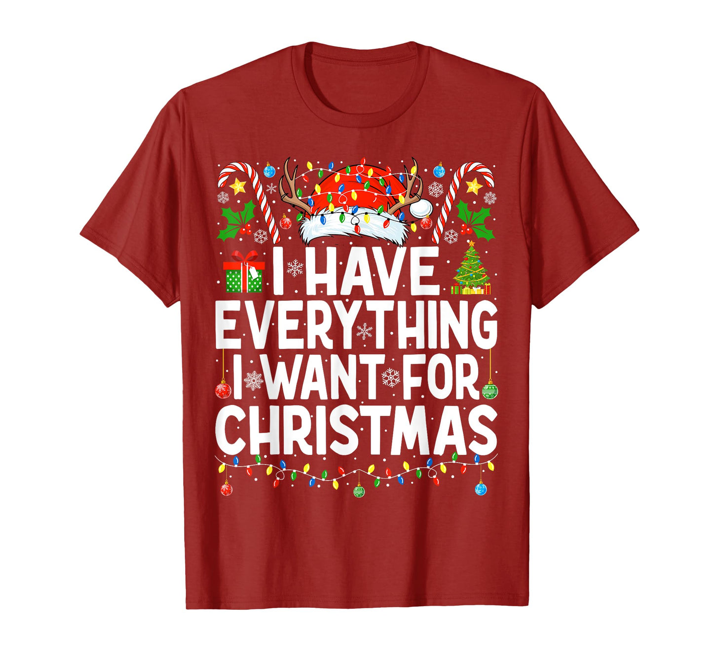 Have Everything I Want for Christmas Couple Pajama Couples T-Shirt