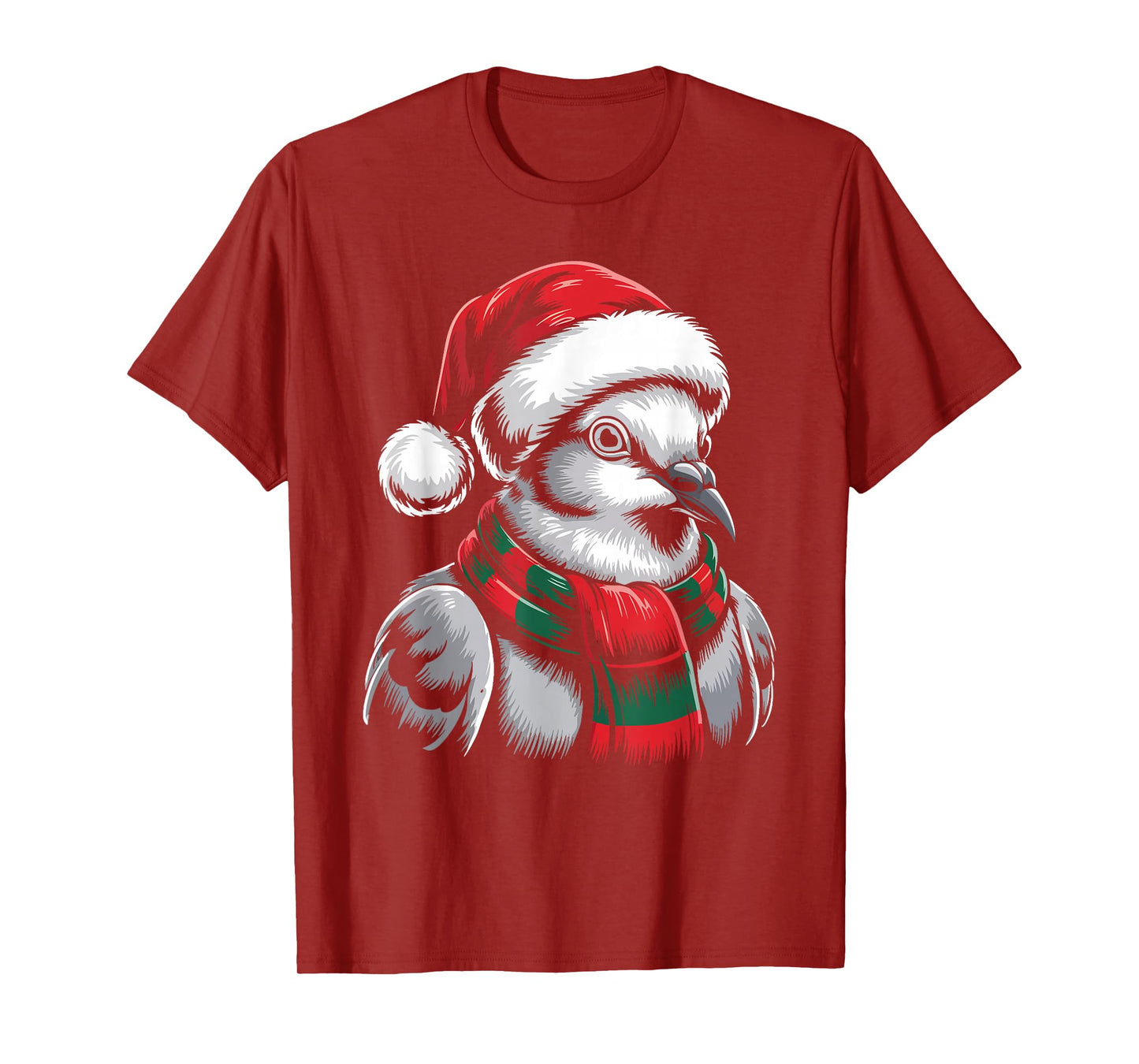 Mourning Dove Xmas Santa Hat Scarf Christmas Costume T-Shirt