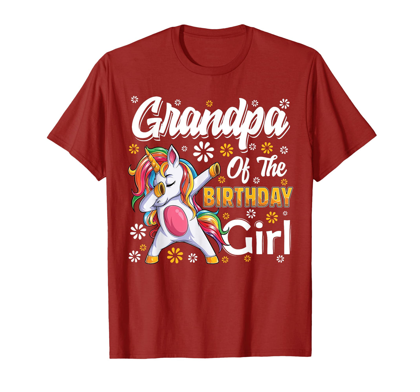 awesome dabbing unicorn birthday Grandpa Family Matching T-Shirt
