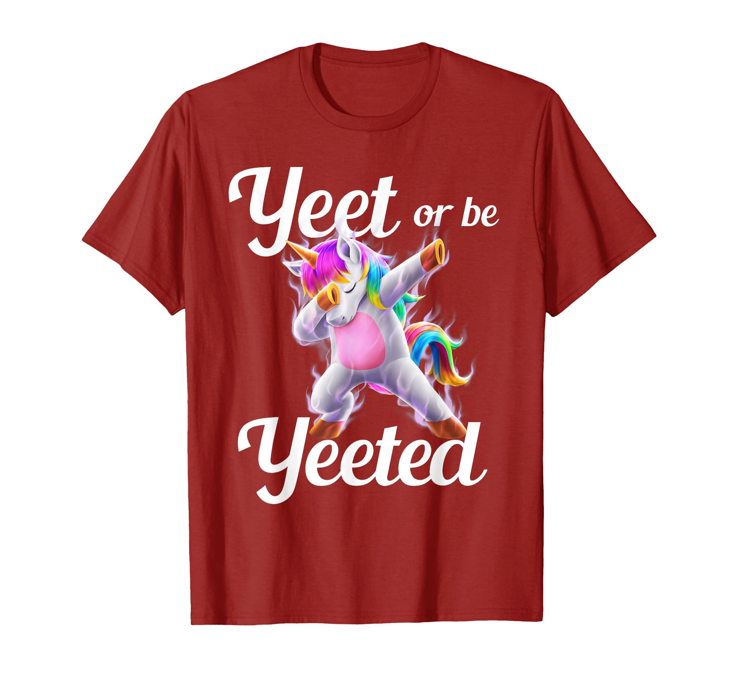 Yeet Or Be Yeeted Dabbing Unicorn Dank Meme Slogan Yeet Kids T-Shirt