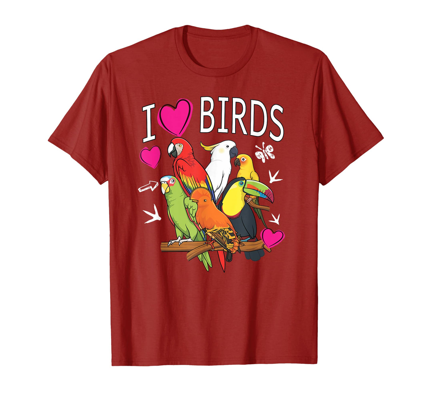 I Love Birds Tee | I Just Really like Parrot Cockatoo T-Shirt