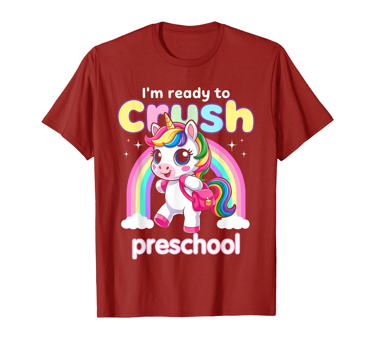 First Day of Preschool Shirt Girls Back To School Unicorn T-Shirt