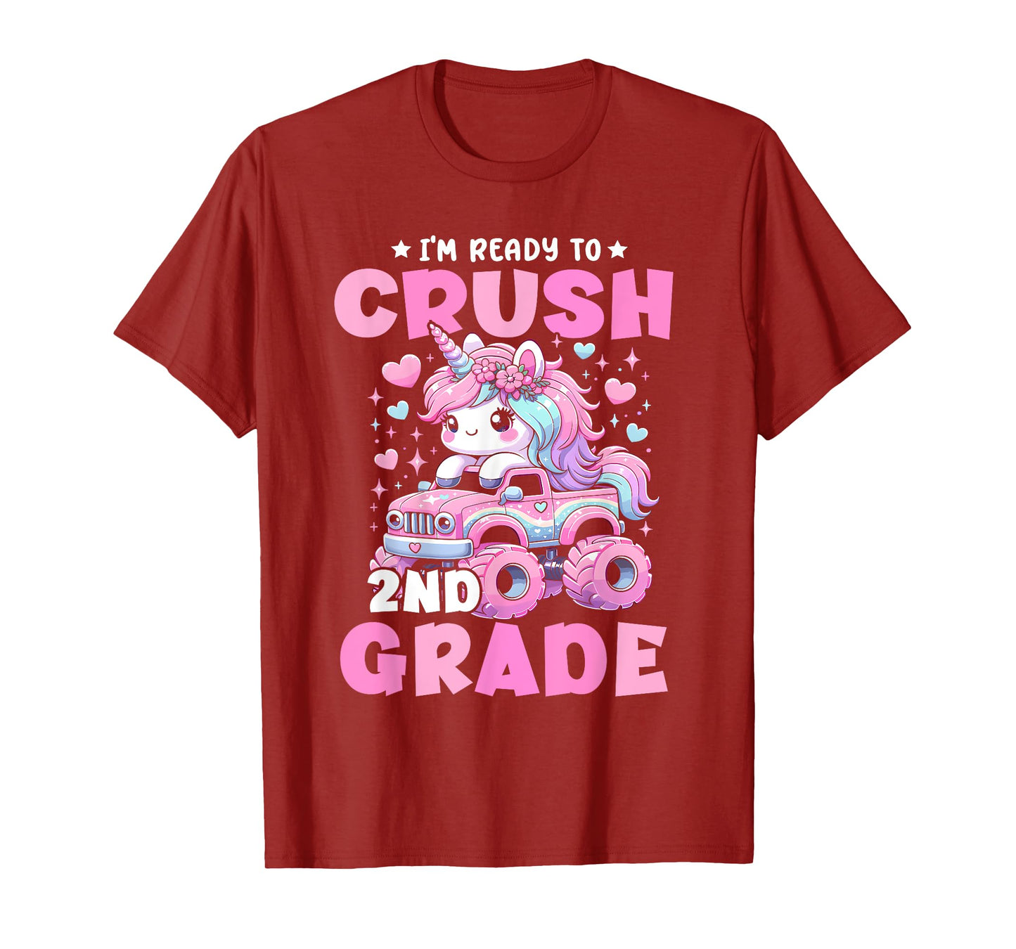 I'm Ready To Crush 2nd Grade Unicorn Back To School Girls T-Shirt